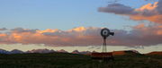 Windmill on Soda Lake Road. Photo by Fred Pflughoft.