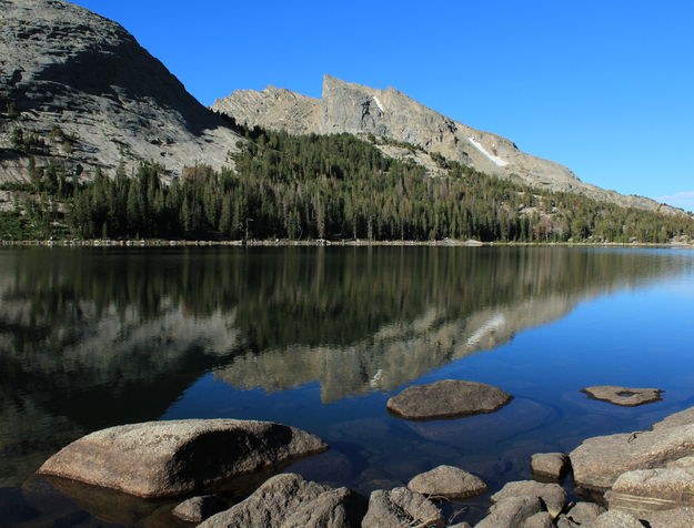 Schiestler Peak Reflected. Photo by Fred Pflughoft.