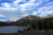 Only clouds of the trip at Marms Lake. Photo by Fred Pflughoft.