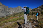 Taking in the grandeur of  the East Fork Valley. Photo by Fred Pflughoft.