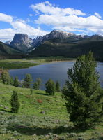 Lazy Clouds Over Squaretop. Photo by Fred Pflughoft.