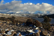 Half Moon Lake Snow Scene. Photo by Fred Pflughoft.