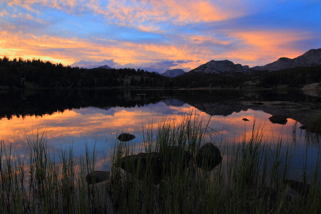 Sunset over Dads Lk.. Photo by Fred Pflughoft.