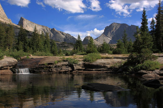 East Temple and Temple Peak . Photo by Fred Pflughoft.