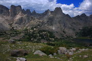 Lonesome Lk. & Cirque of the Towers. Photo by Fred Pflughoft.