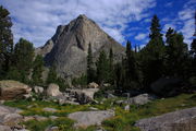 Mitchell Peak from inside the Cirque. Photo by Fred Pflughoft.