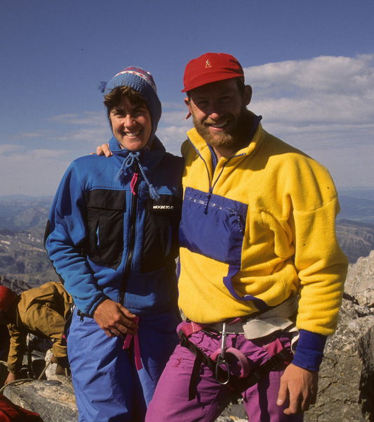 On top of the Grand Teton / Wyoming / circa 1988. Photo by Fred Pflughoft.