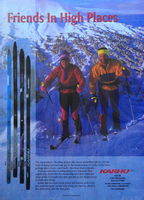 National ad for Karhu Backcountry Skis / circa 1989. Photo by Fred Pflughoft.