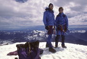 Alone on top of Mt. Baker / Saw no one else the whole 2 days / Washington / circa 1984. Photo by Fred Pflughoft.