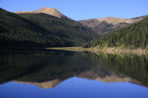 Reflection at Middle Piney Lake. Photo by Fred Pflughoft.