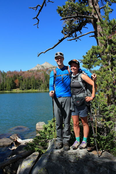 Liz & Brandon at Blue Lake. Photo by Fred Pflughoft.