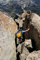 Awkward Down to Summit. Photo by Fred Pflughoft.