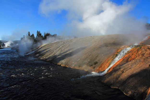 Firehole River at Midway Geyser Basin. Photo by Fred Pflughoft.