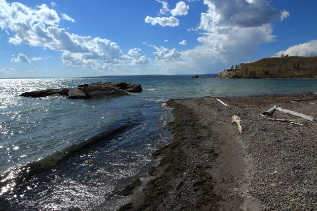 Steamboat Point Beach Scene. Photo by Fred Pflughoft.