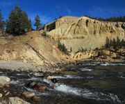 Tower Creek joining the Yellowstone. Photo by Fred Pflughoft.