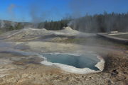 Heart Spring and Lion Geyser Group. Photo by Fred Pflughoft.