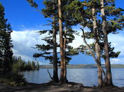 Morning Storm over Lewis Lake. Photo by Fred Pflughoft.