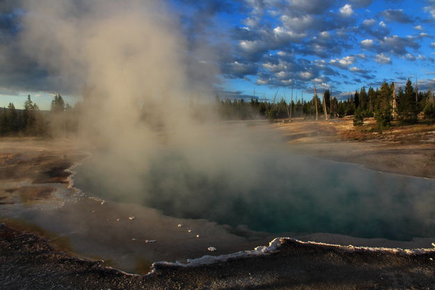 Spectacular Black Pool / West Thumb Geyser Basin. Photo by Fred Pflughoft.