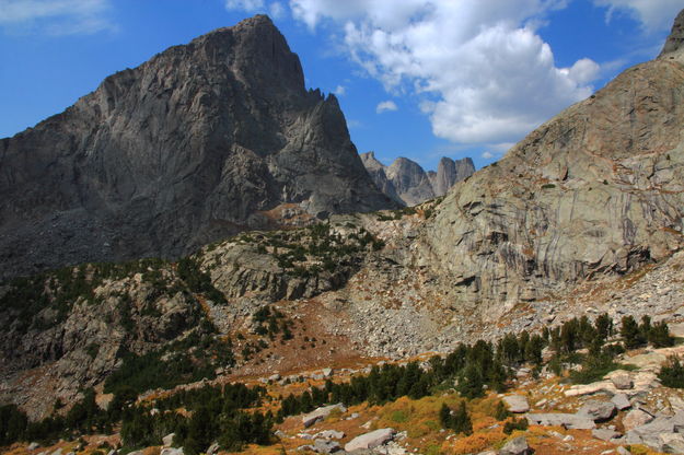 War Bonnet Peak on the Way Down. Photo by Fred Pflughoft.