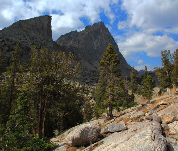 Sundance Pinnacle & War Bonnet Peak . Photo by Fred Pflughoft.