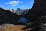 Arrowhead Lake from above Jackass Pass. Photo by Fred Pflughoft.