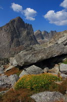 Flower Garden & War Bonnet Peak . Photo by Fred Pflughoft.