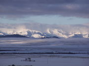 A snow storm clearing at Wyoming Range Mountains. Photo by Scott Almdale.