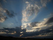 Changing sunset rays. Photo by Scott Almdale.