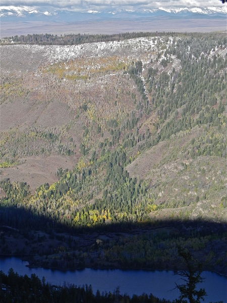 Shadow receding from Fremont Lake Canyon in the morning sunlight. Photo by Scott Almdale.