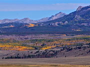 Fall color and Wind River Mtns.. Photo by Scott Almdale.
