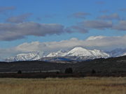 Snowy Gros Ventre Mountains in Bondurant