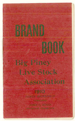 1910 Big Piney Livestock Association Brand Book