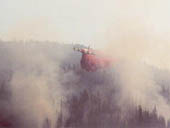 Retardant drop on Mule Fire