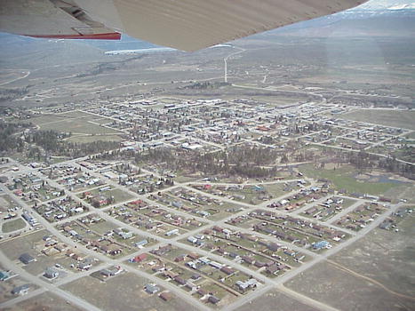 Town of Pinedale, view looking east towards Fremont Lake