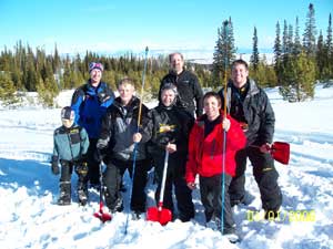January 7, 2012 avalanche class. Photo by George Pryich.