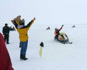 Team #2966 crossing the finish line