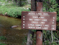 Big Sandy trailhead sign. Pinedale Online photo.