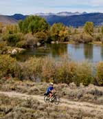 Biking around the CCC Ponds near Pinedale