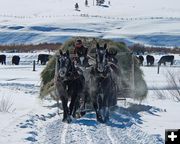 Winter ranching in Bondurant. Photo by Barbara Ellwood.