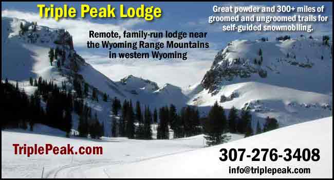 Triple Peak lodge snowmobiling