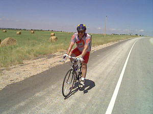 Dale Hill participates in the Tour de Wyoming Bike Race this week