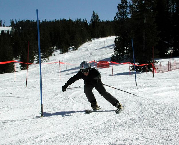 Carving the Turn. Photo by Pinedale Online.