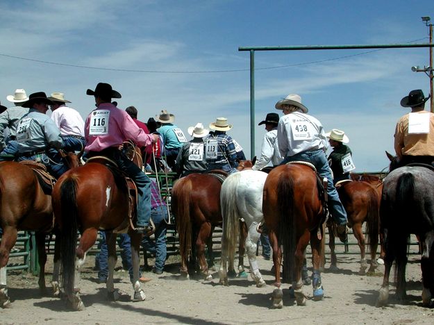 Waiting to Rope. Photo by Pinedale Online.