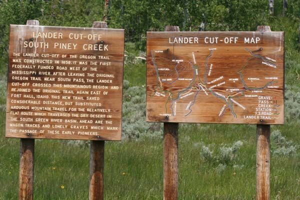 Lander Trail Historical Marker. Photo by Pinedale Online.