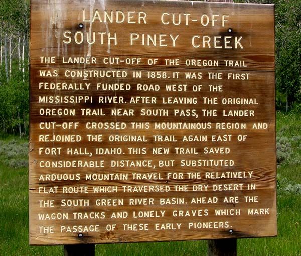 Lander Cut-off Sign. Photo by Pinedale Online.