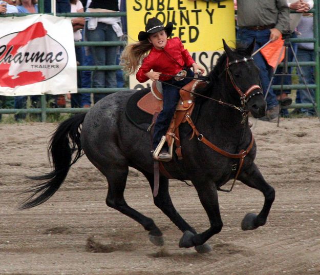 Pee Wee Barrel Racer. Photo by Pinedale Online.