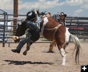 Bucked off. Photo by Pinedale Online.