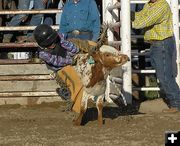Jordan Costello Calf Ride. Photo by Pinedale Online.