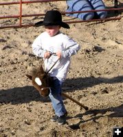 Stick Horse Barrel Racer. Photo by Dawn Ballou, Pinedale Online.
