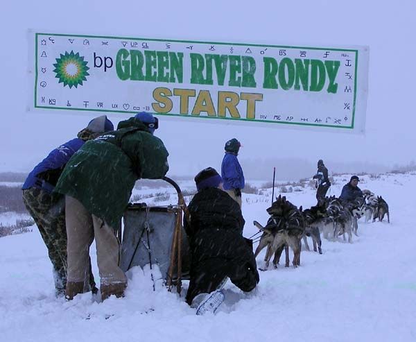 Rondy Race Start. Photo by Dawn Ballou, Pinedale Online.
